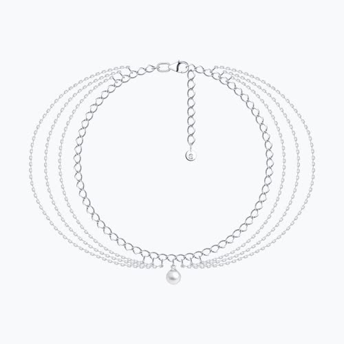 Браслет из серебра с синтетическим жемчугом из серебро