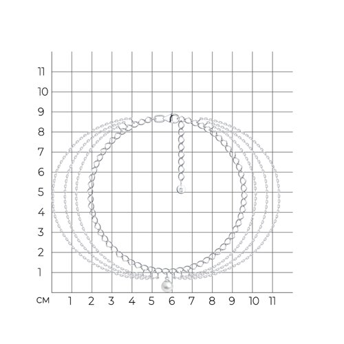 Браслет из серебра с синтетическим жемчугом из серебро — вид 3