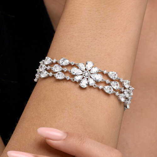 Браслет из серебра с фианитами из серебро — вид 3