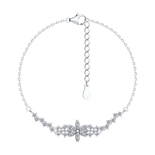 Браслет из серебра с фианитами из серебро