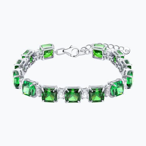 Браслет из серебра с фианитами - видео на модели