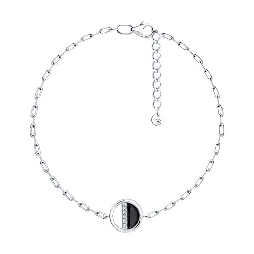 Браслет из серебра с фианитами - видео на модели