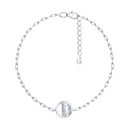 Браслет из серебра с фианитами - видео на модели