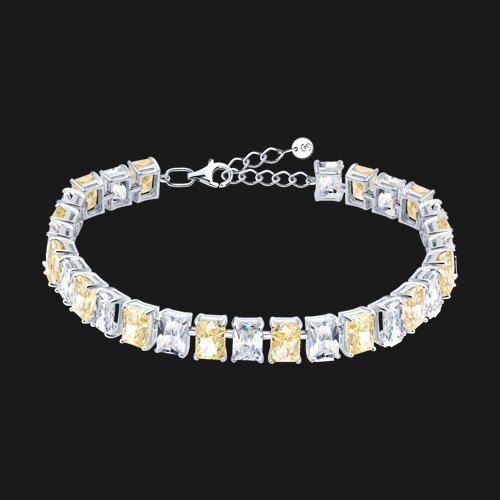 Браслет из серебра с фианитами - видео