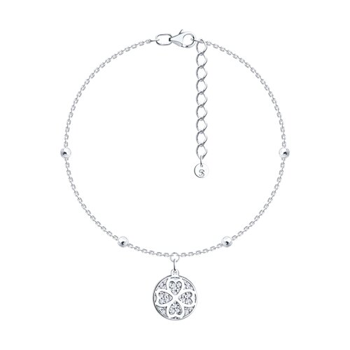 Браслет из серебра с фианитами - видео