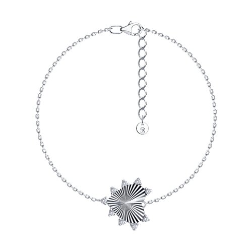 Браслет из серебра с фианитами - видео