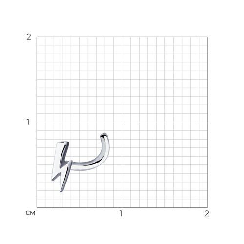 Пирсинг в нос из серебра из серебро — вид 3