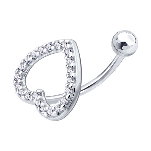 Пирсинг из серебра с фианитами - видео