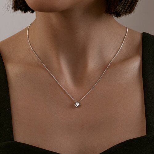 Колье из серебра с фианитом из серебро — вид 4