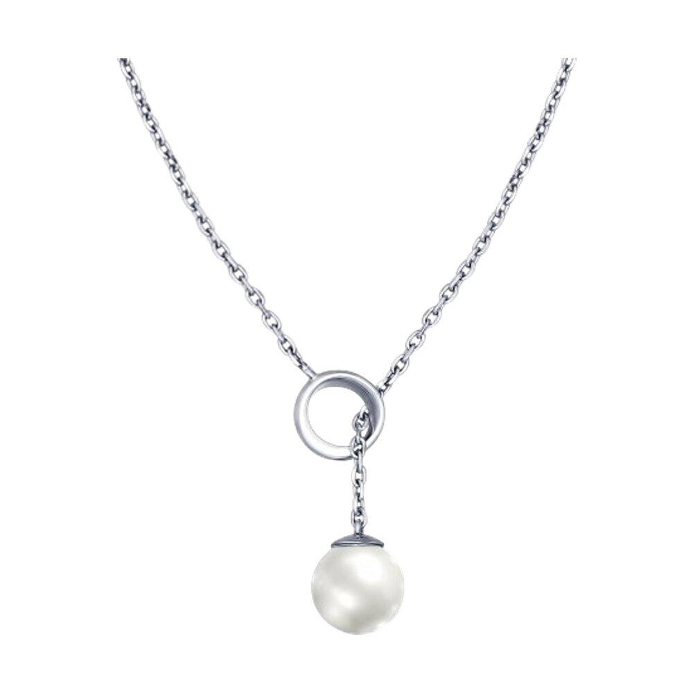 Колье из серебра с жемчугом - видео на модели