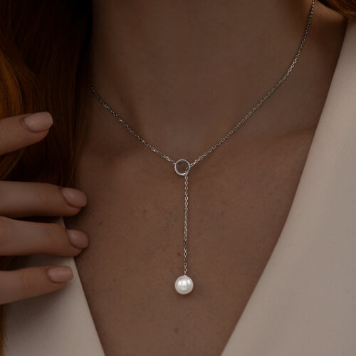 Колье из серебра с жемчугом из серебро — вид 2