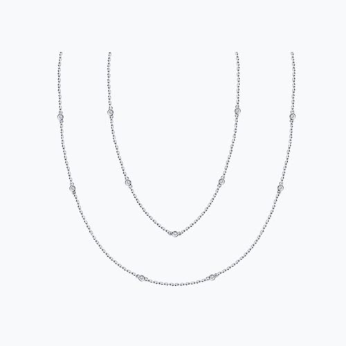 Колье из серебра с фианитами - видео на модели