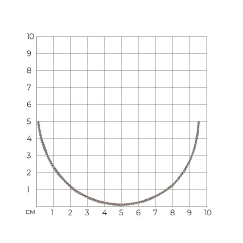 Текстильный шнурок с серебряным замком из серебро — вид 4