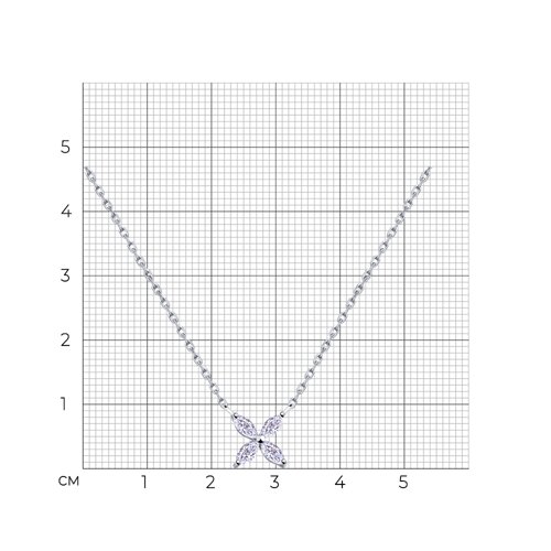 Колье из серебра с фианитами из серебро — вид 3