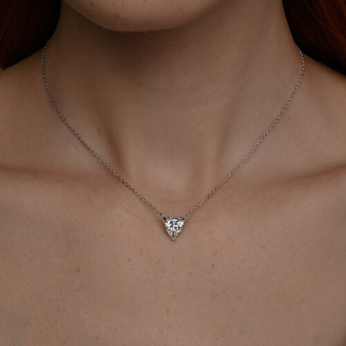 Колье из серебра с фианитом из серебро — вид 2