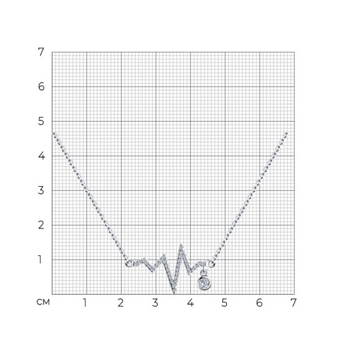 Колье из серебра с фианитами из серебро — вид 4