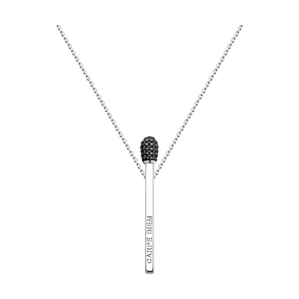 Колье из серебра с фианитами - видео на модели