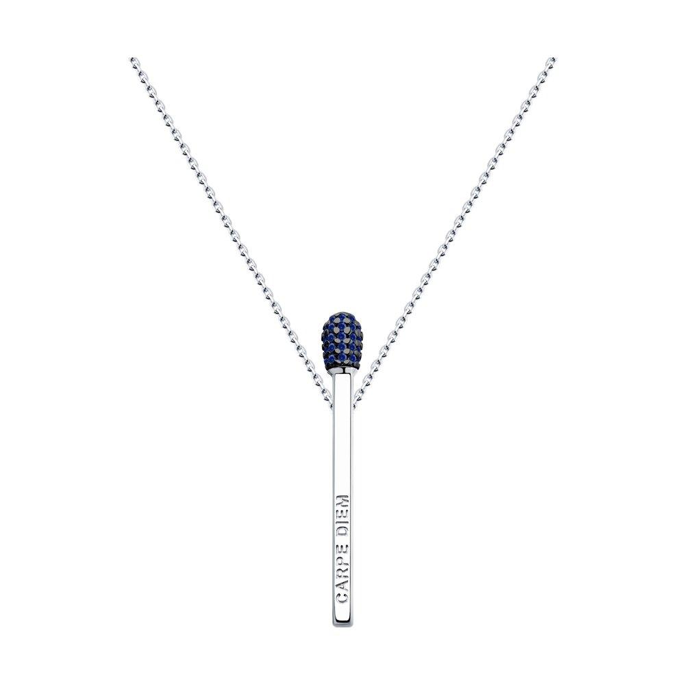 Колье из серебра с фианитами - видео на модели