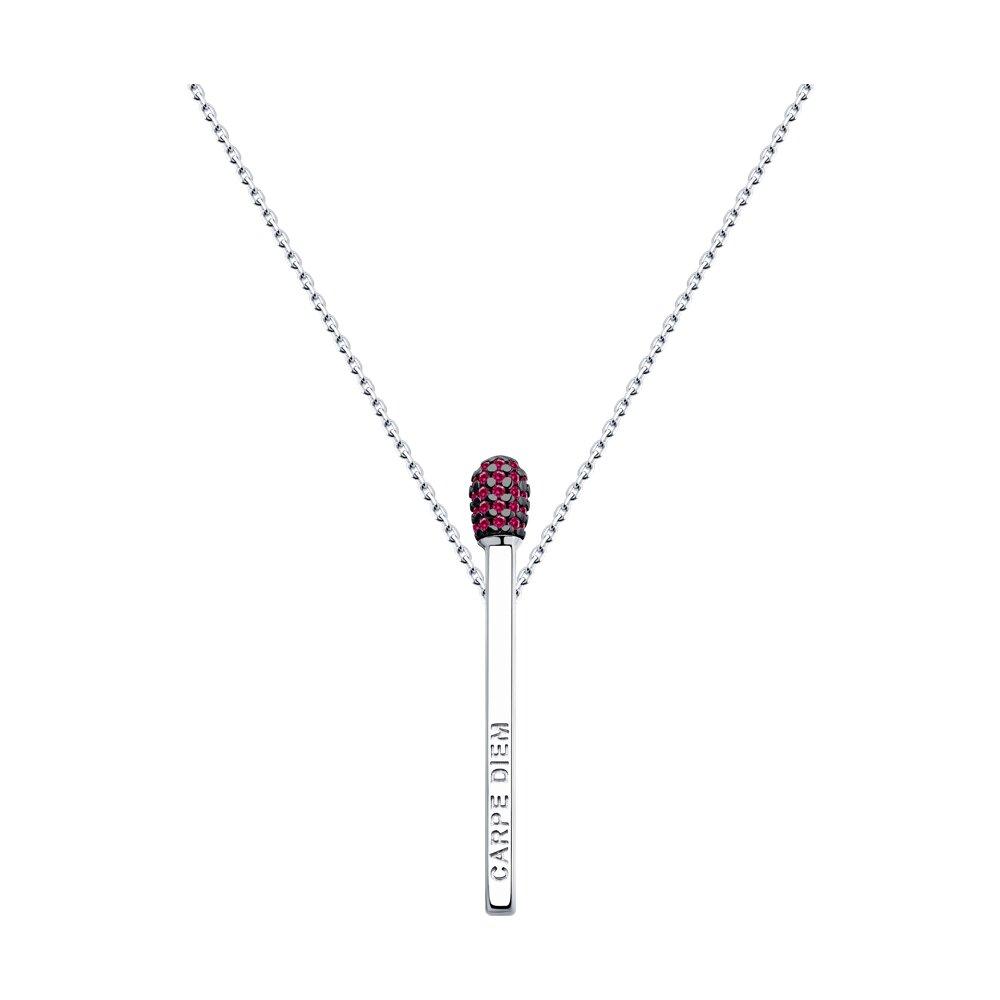 Колье из серебра с корундами - видео на модели