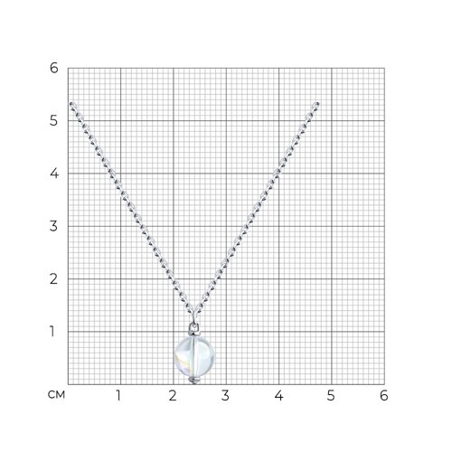 Колье из серебра с кристаллом из серебро — вид 4