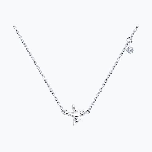 Колье из серебра с фианитом - видео на модели