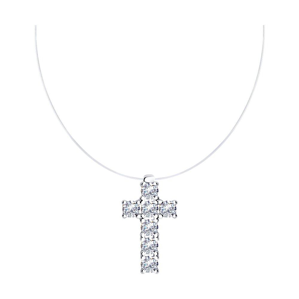 Колье из серебра с фианитами - фото 1