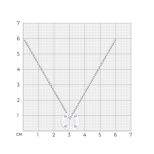 Колье из серебра с фианитами из серебро — вид 3