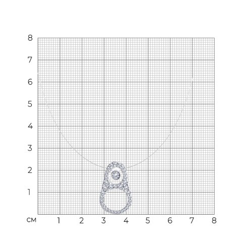 Колье из серебра с фианитами из серебро — вид 3