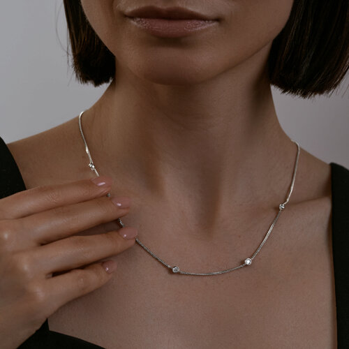 Колье из серебра с фианитами из серебро — вид 2