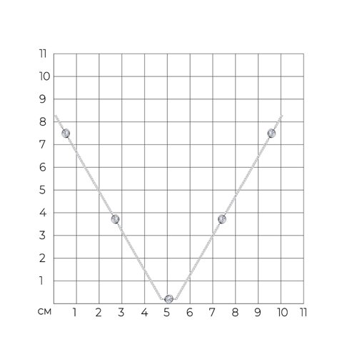 Колье из серебра с фианитами из серебро — вид 4