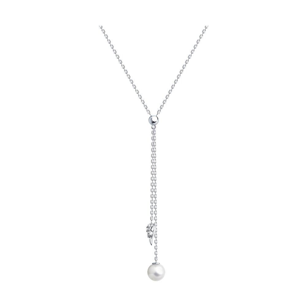 Колье из серебра с жемчугом - видео на модели