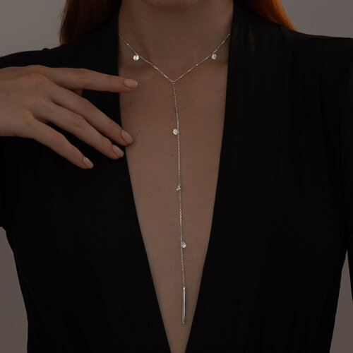 Колье из серебра с фианитами из серебро — вид 3