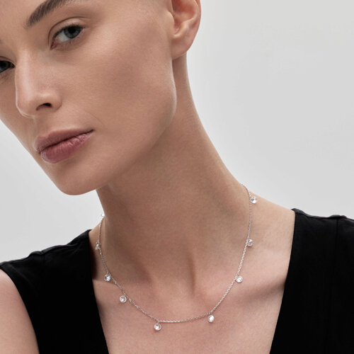 Колье из серебра с фианитами из серебро — вид 3