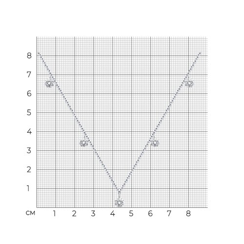 Колье из серебра с фианитами из серебро — вид 5