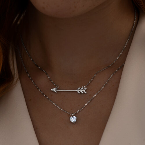 Колье из серебра с фианитами из серебро — вид 3