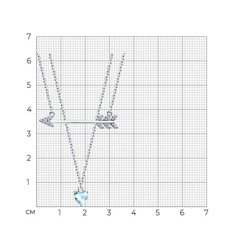 Колье из серебра с фианитами из серебро — вид 4