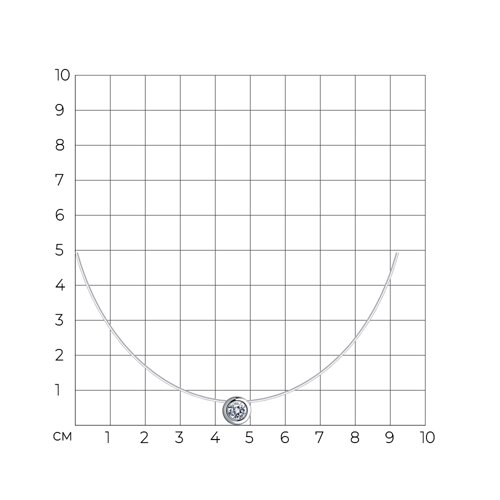 Колье из серебра с фианитом из серебро — вид 4