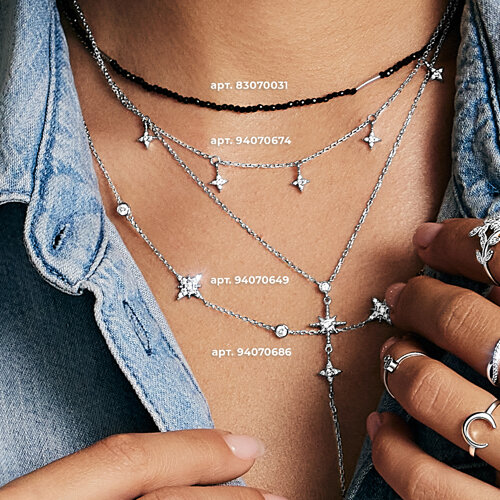 Колье из серебра с фианитами из серебро — вид 3