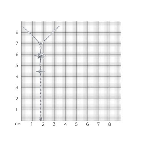 Колье из серебра с фианитами из серебро — вид 5