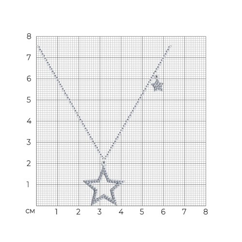 Колье из серебра с фианитами из серебро — вид 4