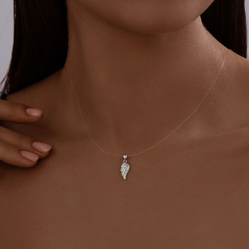 Колье из серебра с фианитами из серебро — вид 3