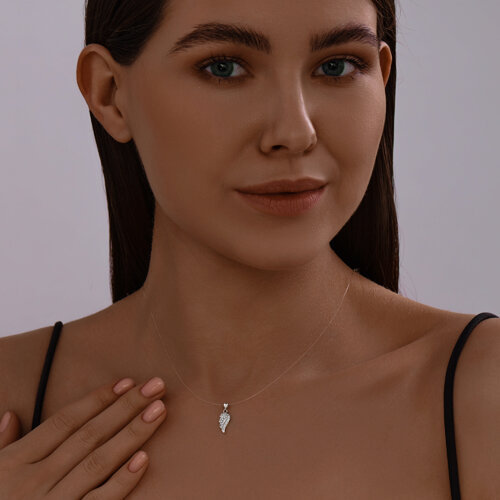 Колье из серебра с фианитами из серебро — вид 4