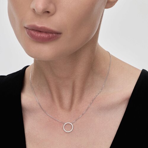 Колье из серебра с фианитами из серебро — вид 3