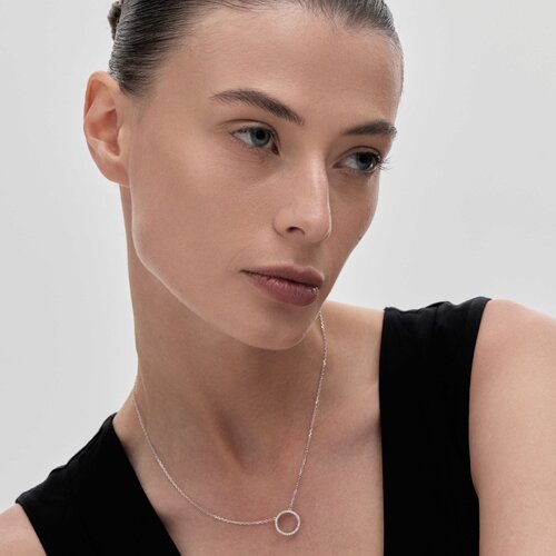 Колье из серебра с фианитами из серебро — вид 4