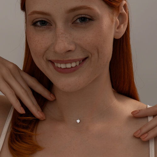 Колье из серебра с фианитом из серебро — вид 4