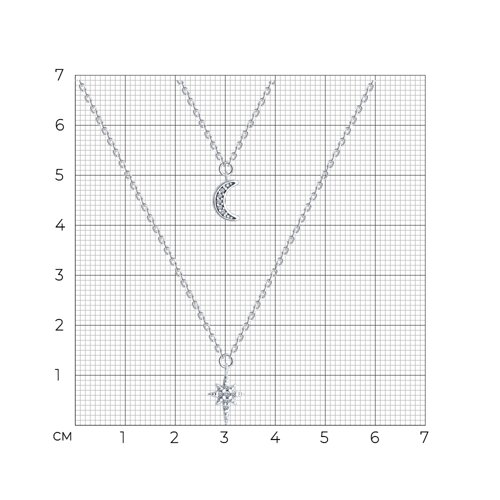 Колье из серебра с фианитами из серебро — вид 5