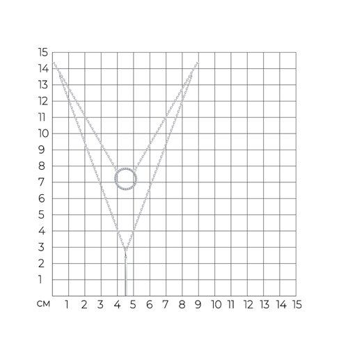 Колье из серебра с фианитами из серебро — вид 4