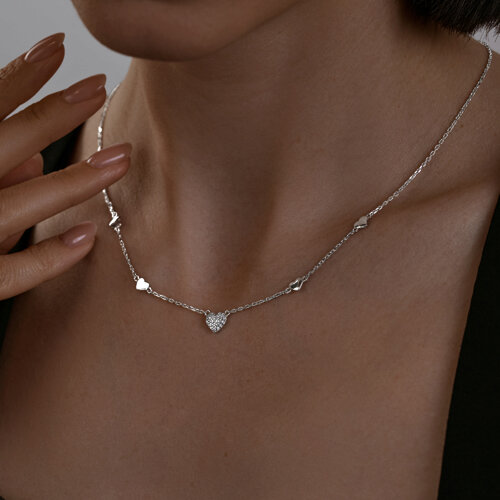 Колье из серебра с фианитами из серебро — вид 3