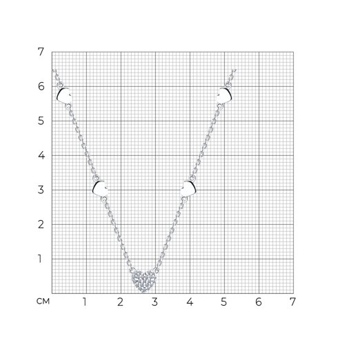 Колье из серебра с фианитами из серебро — вид 5