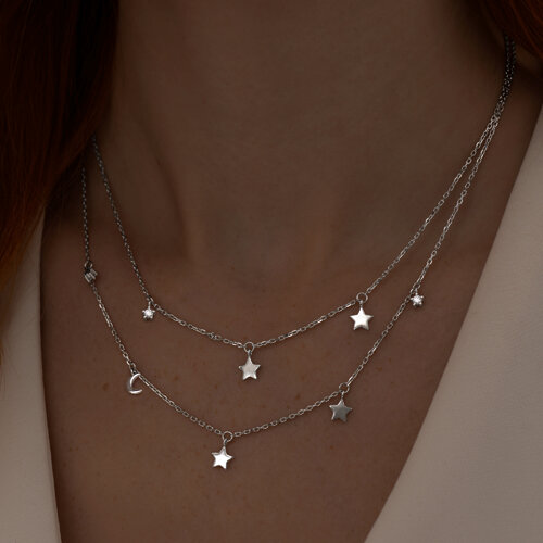 Колье из серебра с фианитами из серебро — вид 3